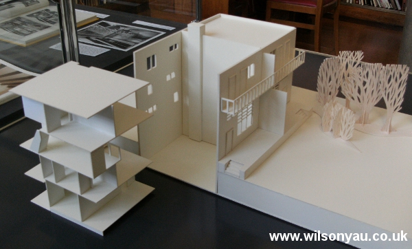 Removable floors: 13-19 Woinovichgasse, Werkbund housing estate, Vienna. Model by Wilson Yau, 2011