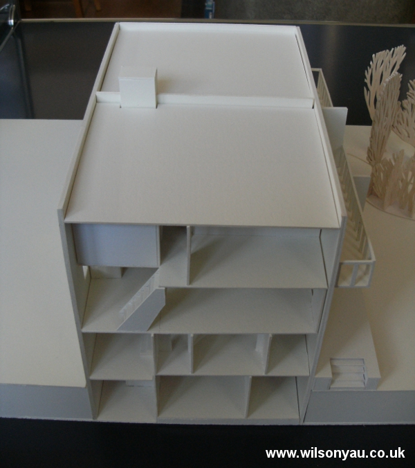 Model with roof and all floors