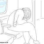 Person asleep, Victoria line, 29th June 2013