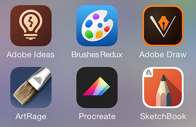 Screenshot of iPhone drawing apps