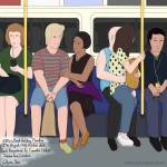 Bank holiday, Jubilee line, London, 29th August 2016 (Drawing 741)