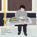 4.30pm Sunday, Victoria to South Kensington stations, District line, London (Drawing 775)