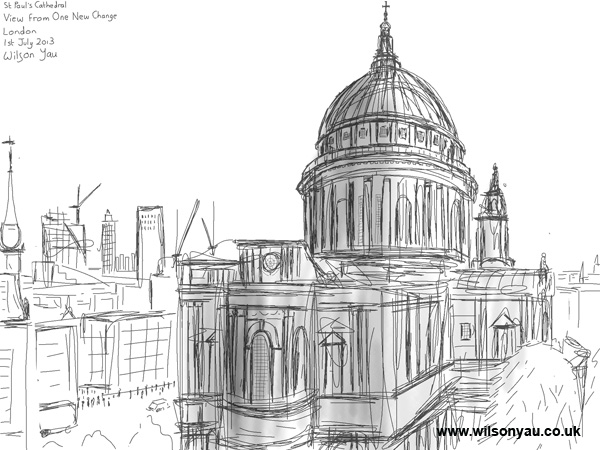 St Paul's Cathedral, viewed from One New Change, 1st July 2013